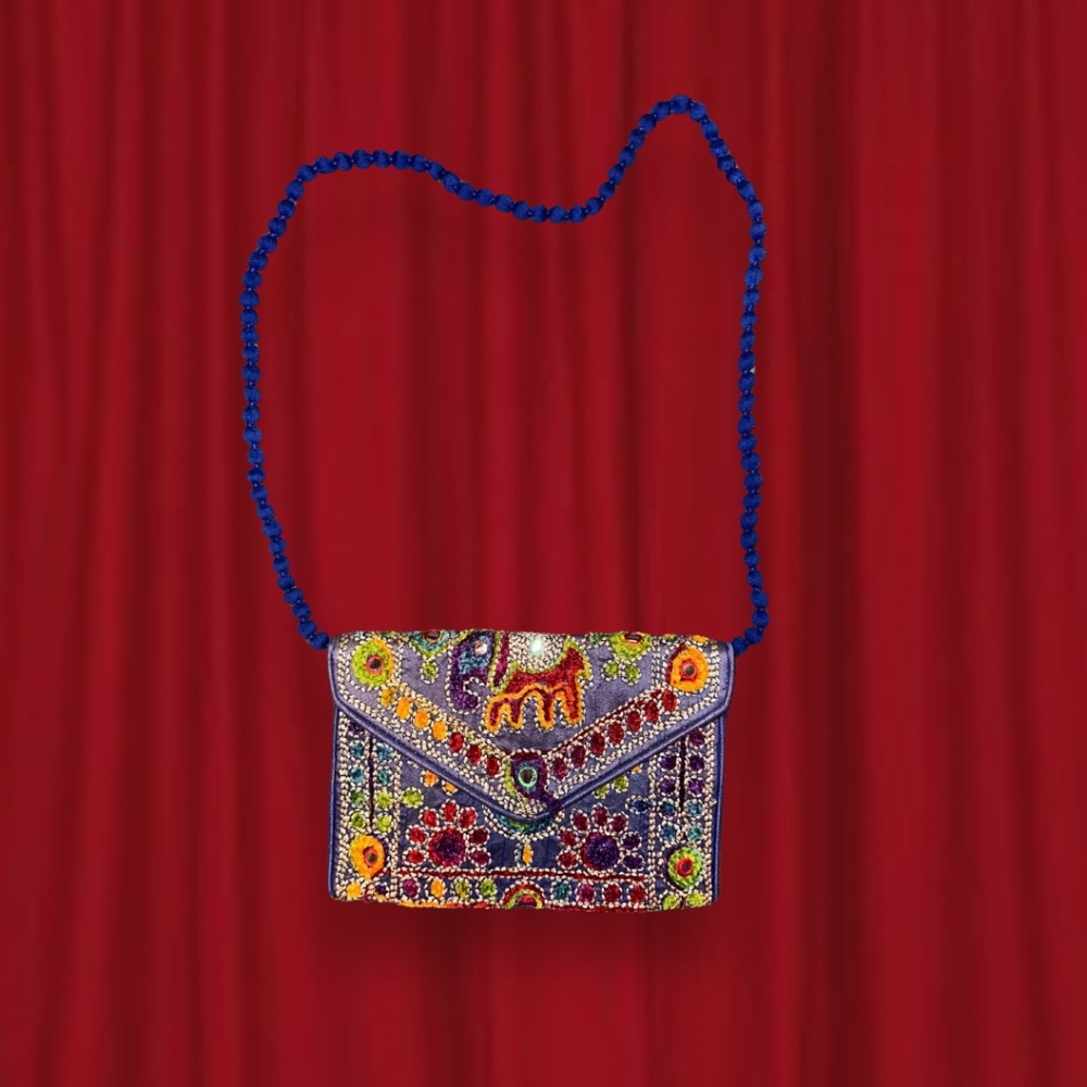 printed colorful unique purse
